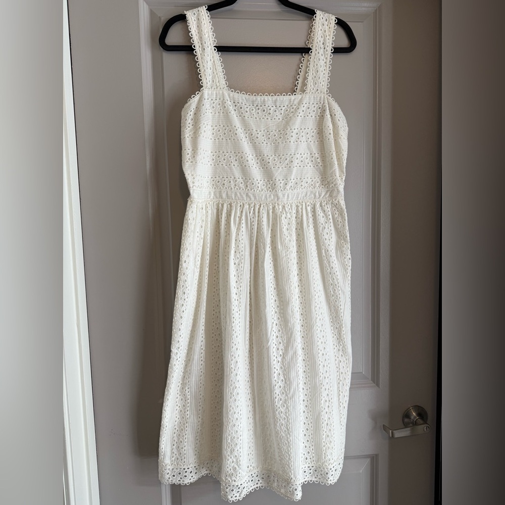 Chelsea & Violet White Eyelet Romantic Doily Sundress L‎